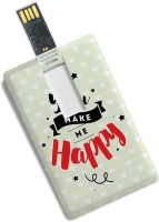 100yellow Credit Card Shape You Make Me Happy Print 8GB Fancy Pen Drive -Gift For Husband 8 GB Pen Drive(Multicolor)   Laptop Accessories  (100yellow)