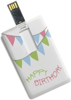 100yellow 16GB Credit Card Shape Happy Birthday Print High Speed Fancy Pen Drive 16 GB Pen Drive(Multicolor)   Computer Storage  (100yellow)