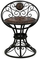 Desi Karigar Beautiful Design Wrought Iron Solid Wood Living Room Chair(Finish Color - Brown)   Furniture  (Desi Karigar)