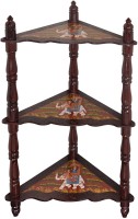 Lal Haveli Hand-Painted 3 Tier Shelf Solid Wood Corner Table(Finish Color - Glossy)   Furniture  (Lal Haveli)