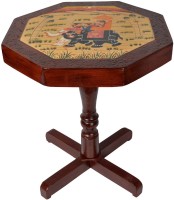 Lal Haveli Hand-Painted Telephone / Corner Stool Solid Wood Bedside Table(Finish Color - Brown)   Furniture  (Lal Haveli)