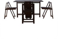 View HomeTown Compact Solid Wood 4 Seater Dining Set(Finish Color - Wenge) Furniture (HomeTown)
