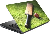 ezyPRNT Sparkle Laminated Cricket Sports Bat and Ball (15 to 15.6 inch) Vinyl Laptop Decal 15   Laptop Accessories  (ezyPRNT)