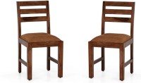 View Handicraft Bazar Handicraft Bazar HBDC05 - Olda Upholstery Dining Chair Solid Wood Dining Chair(Set of 2, Finish Color - Walnut) Furniture