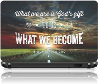 The Print Cart WHAT WE ARE IS GOD'S GIFT TO US WHAT WE BECOME IS OUR GIFT TO GOD Vinyl Laptop Decal 15.6   Laptop Accessories  (The Print Cart)
