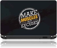 The Print Cart MAKE MUSCLES NOT EXCUSES Vinyl Laptop Decal 15.6   Laptop Accessories  (The Print Cart)