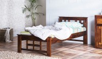 Induscraft Solid Wood Single Bed(Finish Color -  Brown)   Furniture  (Induscraft)