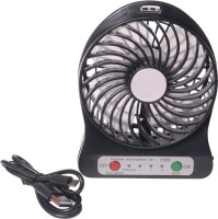 View Dice Electric Portable Mini fan Rechargeable Desktop D1 USB Fan(Black) Laptop Accessories Price Online(Dice)