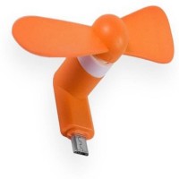 ShopAis Mini Micro USB 2 In 1 Portable Fan Anroid Smart Phone MINIFAN03 USB Fan(Orange)   Laptop Accessories  (ShopAIS)