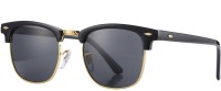 dio moda Clubmaster Sunglasses(For Men & Women, Black)