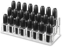 Divinext 24 Compartment Luxurious Clear Acrylic Makeup Organiser Lipstick Holder Case Nail Paint, Brush, Tray Vanity Box(White) - Price 240 78 % Off  