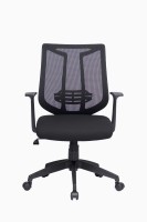 View ZENNOIIR Office Chairs Fabric Office Arm Chair(Black) Furniture (ZENNOIIR)
