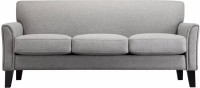 View Furny Rebecca Fabric 3 Seater(Finish Color - Light Grey) Furniture (Furny)
