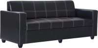 View Bharat Lifestyle Cosmo Leatherette 3 Seater(Finish Color - Black) Furniture (Bharat Lifestyle)