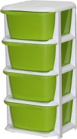ShopyBucket High Quality Long lasting Stroage Box Plastic Free Standing Chest of Drawers(Finish Color - Green, Door Type- Framed Sliding)   Furniture  (ShopyBucket)