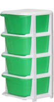ShopyBucket High Quality Long lasting Stroage Box Plastic Free Standing Chest of Drawers(Finish Color - Green, Door Type- Framed Sliding)   Furniture  (ShopyBucket)