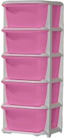 ShopyBucket High Quality Long lasting Stroage Box Plastic Free Standing Chest of Drawers(Finish Color - Pink, Door Type- Framed Sliding)   Furniture  (ShopyBucket)