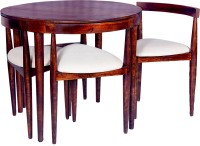 View Home Edge Nathaniel 4 Seater Dining Set(Finish Color - Teak) Furniture (Home Edge)
