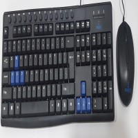 View secupix KM100 Wired USB Multi-device Keyboard(Black, Blue) Laptop Accessories Price Online(secupix)