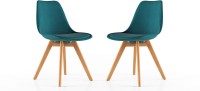 View Urban Ladder Pashe Solid Wood Dining Chair(Set of 2, Finish Color - Teal) Furniture (Urban Ladder)