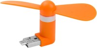 ECOFAST Highquality usb 2 in 1 MICRO + USB fan for smartphone,laptop and powerbank 022 USB Fan(Orange)   Laptop Accessories  (ECOFAST)