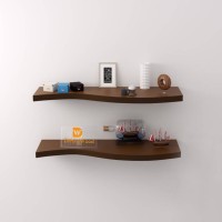 all craft art stoom MDF Wall Shelf(Number of Shelves - 2, Brown)   Furniture  (ALL CRAFTS ART)