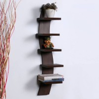 View all crafts art SNAKE MDF Wall Shelf(Number of Shelves - 5, Brown) Furniture (ALL CRAFTS ART)