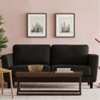 View Furny Naina Fabric 3 Seater(Finish Color - Dark Grey) Furniture (Furny)