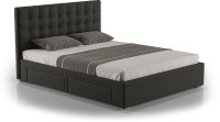 Urban Ladder Linacre Upholstered Storage Bed Solid Wood Queen Bed With Storage(Finish Color -  Charcoal Grey)   Furniture  (Urban Ladder)