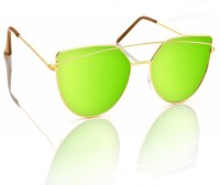Knotyy Shield Sunglasses(For Men & Women, Green)