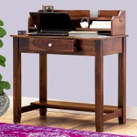 View Vintej Home Study Table Solid Wood Study Table(Free Standing, Finish Color - Walnut) Furniture (VINTEJ HOME)
