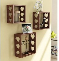 View Decorasia Square Nesting Brown MDF Wall Shelf(Number of Shelves - 3, Brown) Furniture (Decorasia)