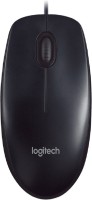 View Logitech M90 Wired Optical Mouse(USB, Dark Grey) Laptop Accessories Price Online(Logitech)