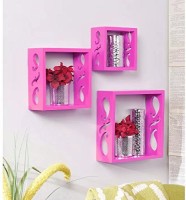 Decorasia Square Nesting Pink MDF Wall Shelf(Number of Shelves - 3, Pink)   Furniture  (Decorasia)