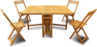 Auspicious Home Oil, Teak Color Solid Wood Table & Chair Set(Finish Color - Oil, Teak Color)   Furniture  (Auspicious Home)