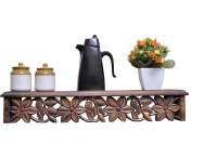 View Decorasia Hand Carved Wooden Wall Shelf(Number of Shelves - 1, Brown) Furniture (Decorasia)
