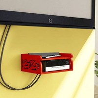 View Decorasia Red Set Top Box MDF Wall Shelf(Number of Shelves - 2, Red) Furniture (Decorasia)