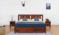 View Furnspace Chasse Bed Solid Wood King Bed(Finish Color -  Honey Sheesham Dark) Furniture (Furnspace)