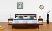 View Furnspace Victor Storage Bed Solid Wood King Bed With Storage(Finish Color -  Walnut Sheesham Dark) Furniture (Furnspace)