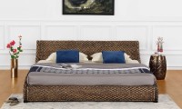 Furnspace Chic Bed Solid Wood King Bed(Finish Color -  Choco Water Hyacinth)   Furniture  (Furnspace)