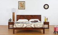 View Furnspace Elegant Bed Solid Wood King Bed(Finish Color -  Honey Sheesham Dark) Furniture (Furnspace)