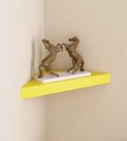 View Decorasia Yellow Corner MDF Wall Shelf(Number of Shelves - 1, Yellow) Furniture (Decorasia)
