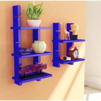 Decorasia Beautiful Design MDF Wall Shelf(Number of Shelves - 5, Blue)   Furniture  (Decorasia)