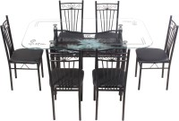 View Woodness Glass 6 Seater Dining Set(Finish Color - Black) Furniture (Woodness)