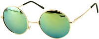 Yaadi Round Sunglasses(For Men & Women, Green)