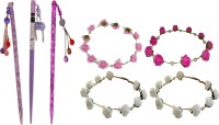 Moti combo of juda sticks with Floral Tiara Hair Accessory Set(Multicolor) - Price 630 78 % Off  