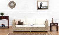 Furnspace Mara 3 Seater Sofa Fabric 3 Seater(Finish Color - FS Kubu Natural Rattan)   Furniture  (Furnspace)