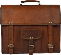 Adimani 14 inch Laptop Messenger Bag(Brown)