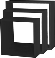 View Onlineshoppee Square Nesting MDF Wall Shelf(Number of Shelves - 3, Black) Furniture (Onlineshoppee)