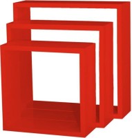 View Onlineshoppee Square Nesting MDF Wall Shelf(Number of Shelves - 3, Orange) Furniture (Onlineshoppee)
